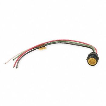 BRAD HARRISON External Thread Receptacle 4 Male 16 AWG, 5AA58
