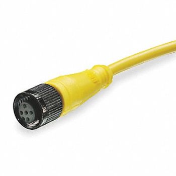 BRAD HARRISON Cordset 3 Pin Receptacle Female, 5AA67