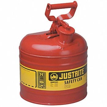 JUSTRITE Type I Safety Can 2 gal Red 13-3/4In H, 5AC08