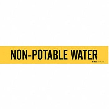 BRADY Pipe Marker Non-Potable Water 2 1/4in H, 5ADL1