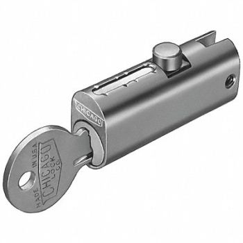 COMPX CHICAGO File Cabinet Locks Silver, 5AHE8
