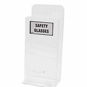 BRADY Prot Eyewear Disp Stk Clr Acryl Wall Mtg, 5AP73