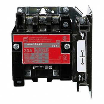 SQUARE D H5218 Lighting Contactr 4P 120V Open ElecHeld, 5B140
