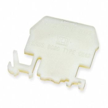 SQUARE D TermBlkEndBarr 9080G Nylon DIN Rail, 5B378