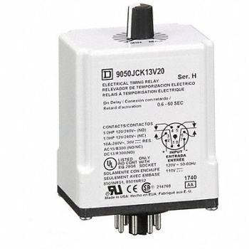 SCHNEIDER ELECTRIC Time Delay Rlay 120VAC 10A DPDT 0.6 sec., 5B402