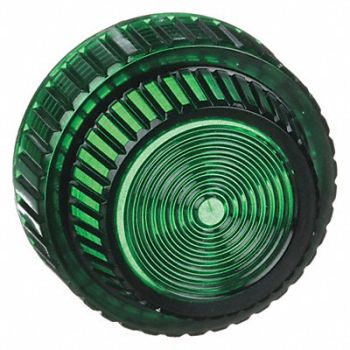 SCHNEIDER ELECTRIC Pilot Light Lens 30mm Green Plastic, 5B563