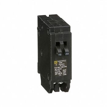 SQUARE D Circuit Breaker 15/20A 120/240V 1P, 5B709