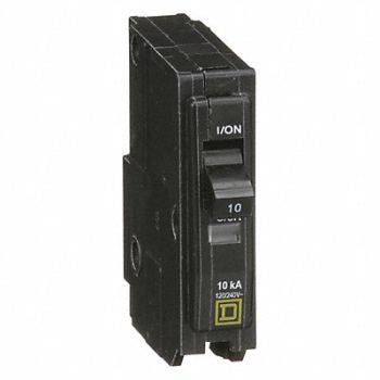 SQUARE D Circuit Breaker 10A Plug In 120/240V 1P, 5B720