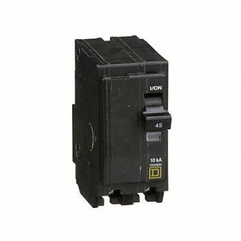 SQUARE D Circuit Breaker 45A Plug In 120/240V 2P, 5B744