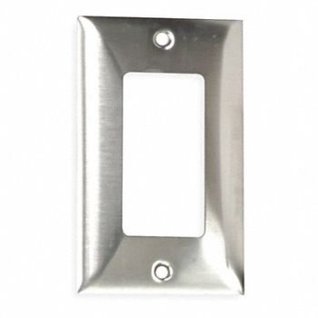 HUBBELL Rocker Wall Plate Stnd Silver 1Gng Brsh, 5C235
