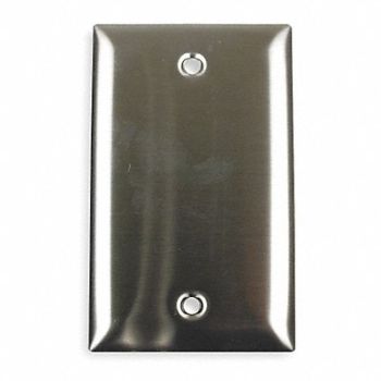 HUBBELL Blnk Bx Mnt Wll Plt Stnd Slvr 1Gng Matte, 5C266