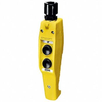 HUBBELL WIRING DEVICE-KELLEMS Pendant Push Button Station 2NO Yellow, 5C317