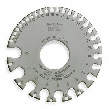 MITUTOYO Sheet Metal Thick Gauge Out Dia 3.325, 5C735