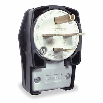 HUBBELL Angle Plug 15-30P 30A 250VAC 3 Phase, 5C795