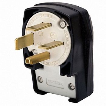 HUBBELL Angle Plug 15-60P 60A 250VAC 3 Phase, 5C797