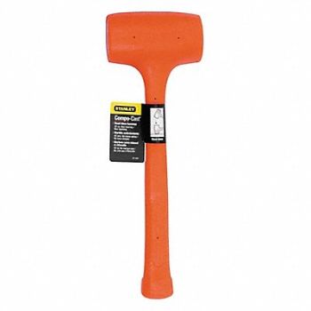 STANLEY Dead Blow Hammer 2.625 lb Steel Orange, 5C934