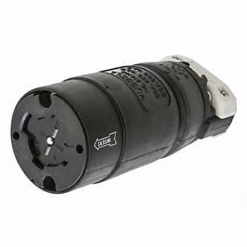 HUBBELL LckCon Strt 20/30A Blk Wht Nyl Non-NEMA, 5C993