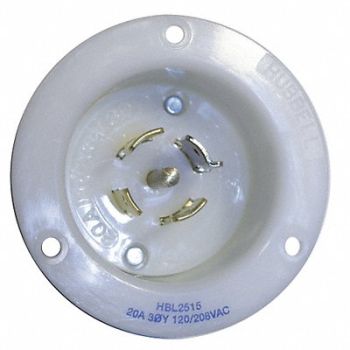 HUBBELL Flanged Locking Inlet Industrial 20, 5C995