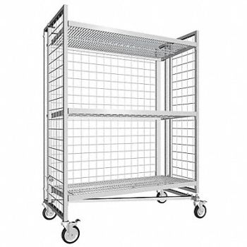 GRAINGER APPROVED Nesting Wire Cart 21 in W 45-1/2 in L, 5CHU9