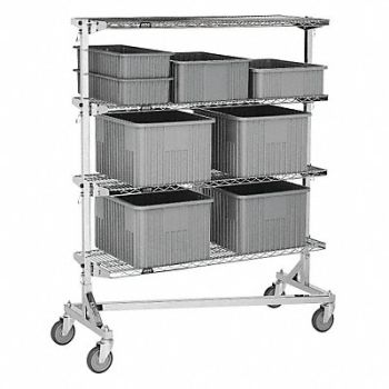 GRAINGER APPROVED Nesting Wire Cart 24 in W 60 in L, 5CHV2