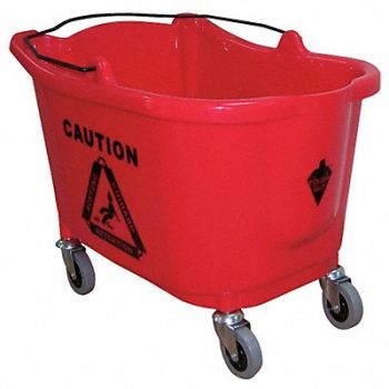 TOUGH GUY D8083 Mop Bucket Red 8 3/4 gal, 5CJJ2