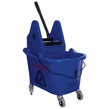 TOUGH GUY D8085 Mop Bucket and Wringer Blue 8 3/4 gal, 5CJK1