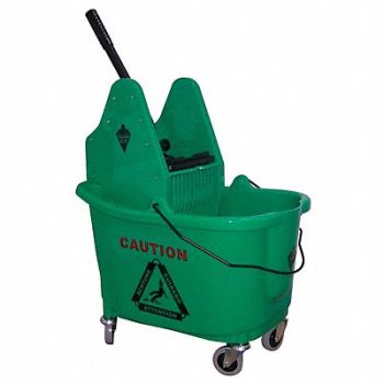 TOUGH GUY D8085 Mop Bucket and Wringer Green 8 3/4 gal, 5CJK3