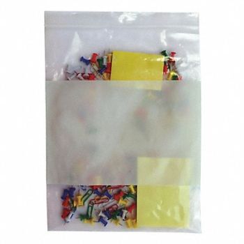 GRAINGER APPROVED Reclosable Poly Bag Standard PK1000, 5CNX2