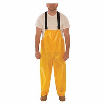 TINGLEY D8971 Rain Bib Overall Unrated Yellow XL, 5CYT0