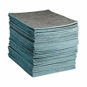 BRADY SPC ABSORBENTS Absorbent Pad Universal Gray PK100, 5DFL2
