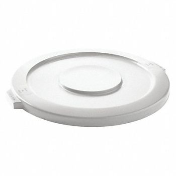 TOUGH GUY D5923 Trash Can Top Flat Snap-On Closure White, 5DMX1