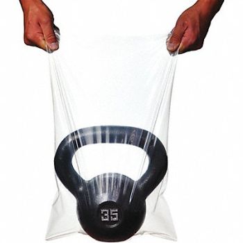 GRAINGER APPROVED Open End Poly Bag Flat PK250, 5DRU1