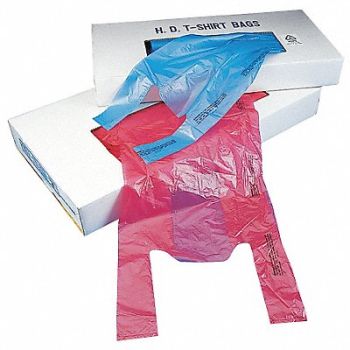 GRAINGER APPROVED Plastic Shopping Bag T-Shirt Bag PK1000, 5DUT1