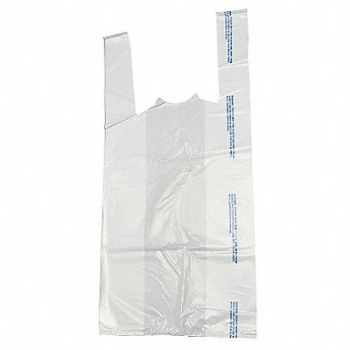 GRAINGER APPROVED Plastic Shopping Bag Carry-Out Bag PK500, 5DUT5