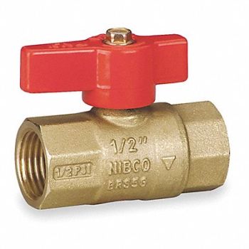 NIBCO Brass Gas Ball Valve Inline FNPT 3/4 in, 5E435