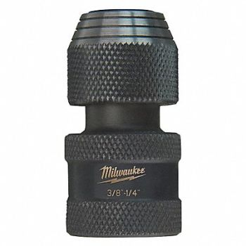 MILWAUKEE Impct Skt Adpt Steel Blk Oxd 3/8 in, 5ECA4