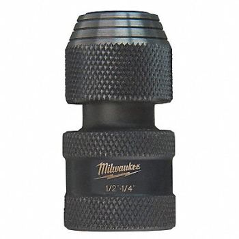 MILWAUKEE Impct Skt Adpt Steel Blk Oxd 1/2 in, 5ECA5