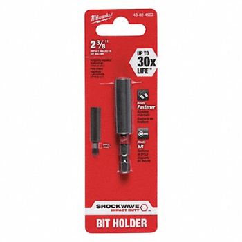 MILWAUKEE Bit Holder 1/4 1/4 2-3/8, 5ECA6