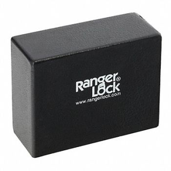 RANGER LOCK Padlock Guard 3 in Hardened Steel Black, 5EEW9