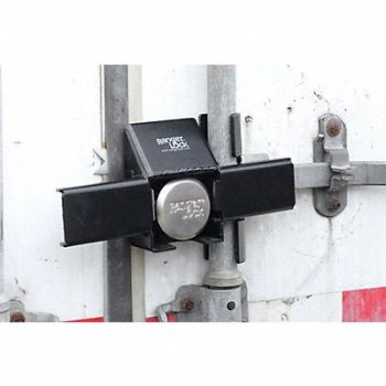 RANGER LOCK Padlock Guard 12 in Hardened Steel Black, 5EEX5