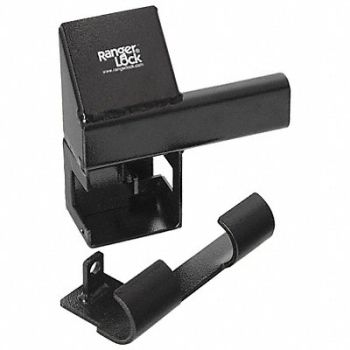 RANGER LOCK Padlock Guard 9 in Hardened Steel Black, 5EEX9