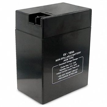 GRAINGER APPROVED Battery 6VDC 14Ah Polarized Faston, 5EFF7