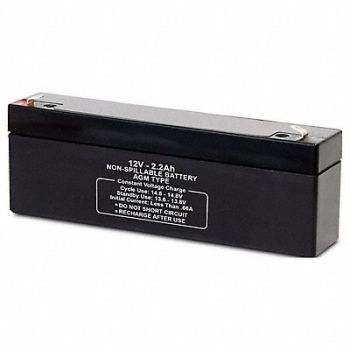 GRAINGER APPROVED Battery 12VDC 2.2Ah 0.187 Faston, 5EFG6