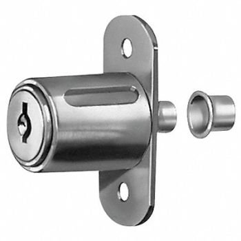 COMPX NATIONAL Sliding Door Lock Nickel Key C346A, 5ELC4
