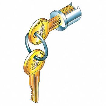 COMPX TIMBERLINE Lock Cylinder 1/2in Keyed Different Nikl, 5ELH2