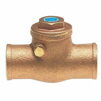 MILWAUKEE VALVE Swing Check Valve Bronze 1-1/2 Sweat, 5EMY3
