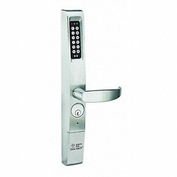 ADAMS RITE Electronic Lock Satin Chrome 12 Button, 5ENX6