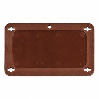 BRADY Blank Tag Plstc 2 1/5in H 3 5/7in W Brwn, 5EPA8