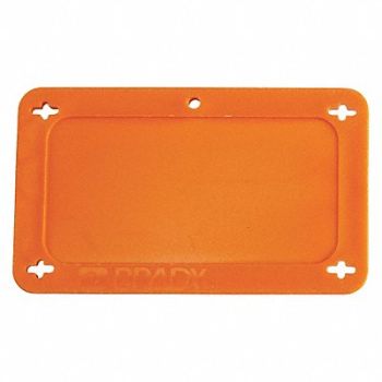 BRADY Blank Tag Plstc 2 1/5in H 3 5/7in W Orng, 5EPC0