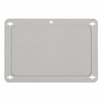 BRADY Blank Tag Plstc 3 1/5in H 4 5/7in W Gray, 5EPC4